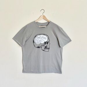 Cats On The Brain Skull Graphic Gray T Shirt Men’s size XL